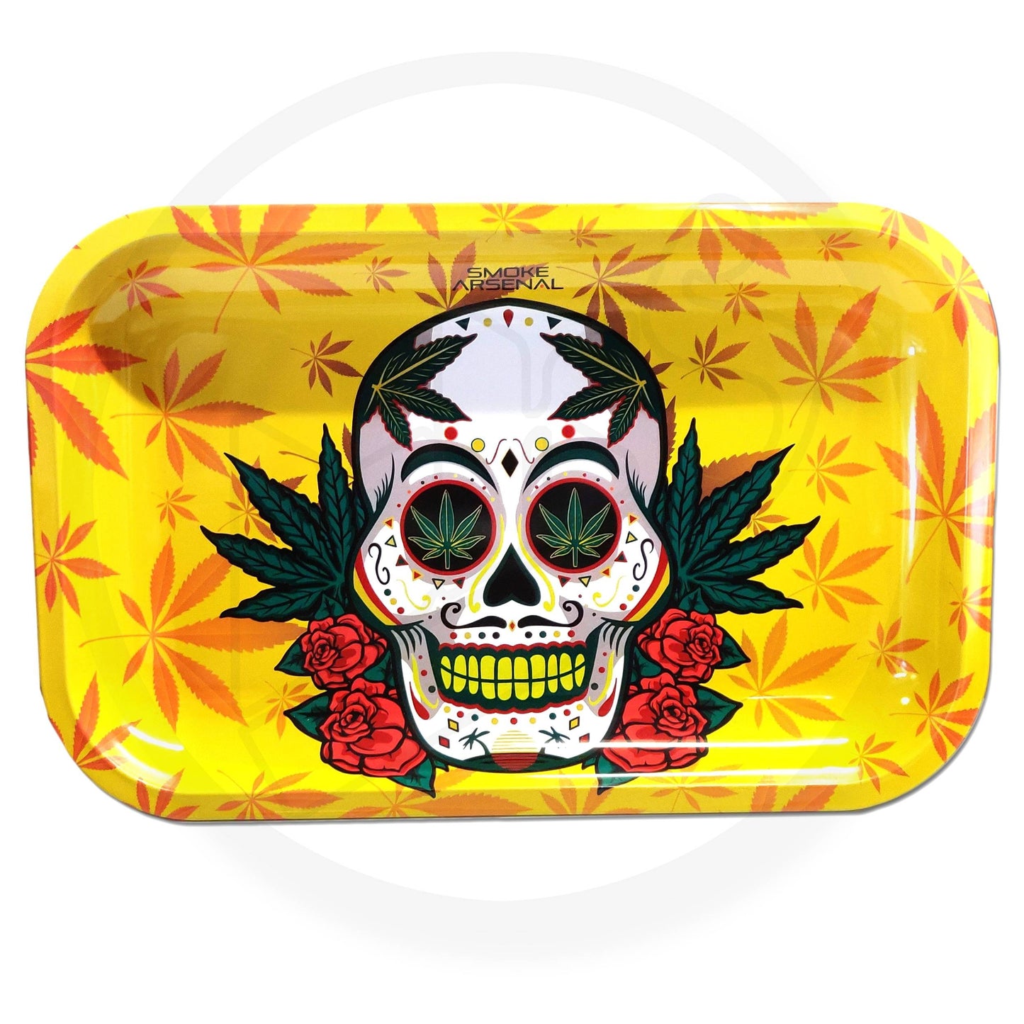 Smoke Arsenal - Rolling Tray, Medium - Skull and Stoned