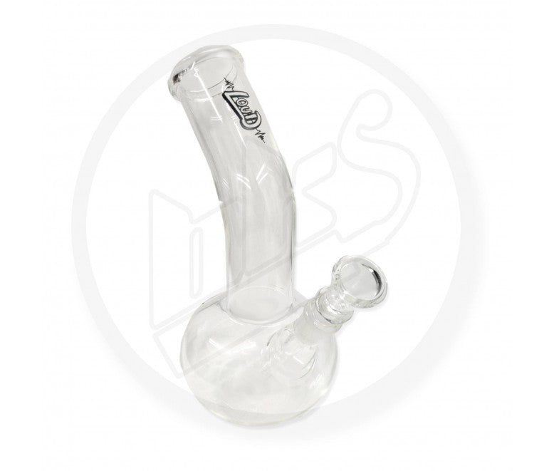 LOUD - Glass Waterpipe, 23cm, Curved Leaner